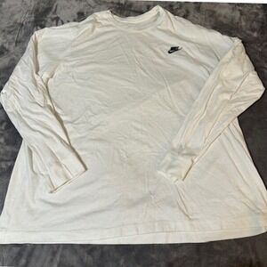 NIKE Men's White Long Sleeve T Shirt "The Nike Tee" Size 3XL